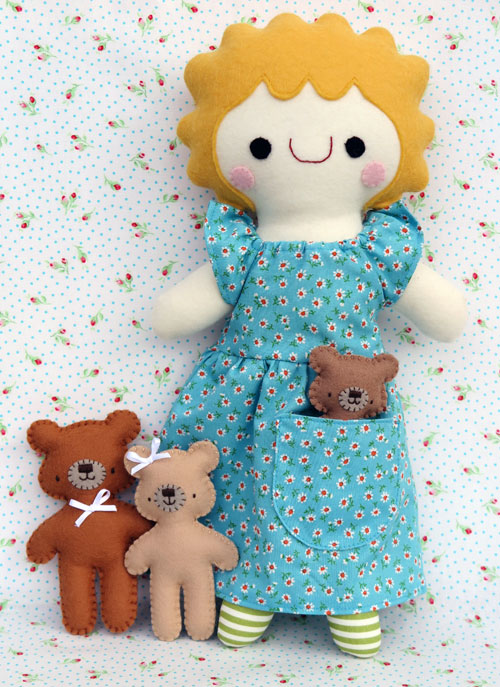 Goldilocks and the Three Bears Playset Sewing Pattern - Bunbury Fabrics Goldilocks and the Three Bears Playset Sewing Pattern - Bunbury Fabrics