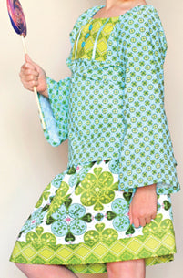 Nina Peasant Top Sewing Pattern by Modkid