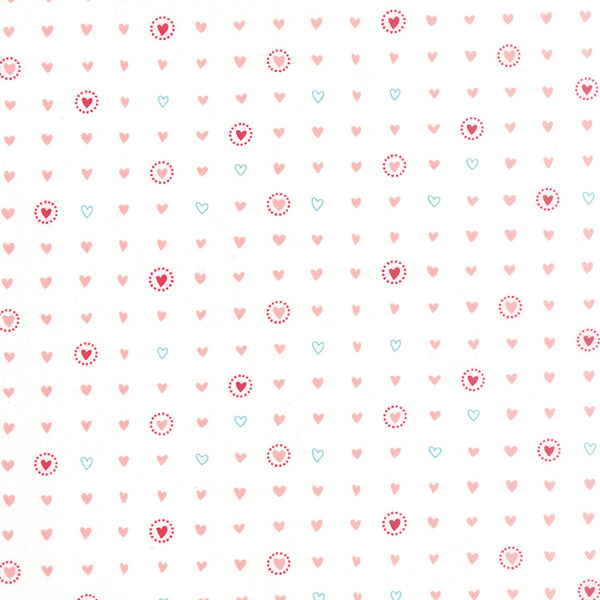 Lil Red Sweethearts in Pink Cloud by Stacy Iest Hsu for Moda Fabrics 20506-21