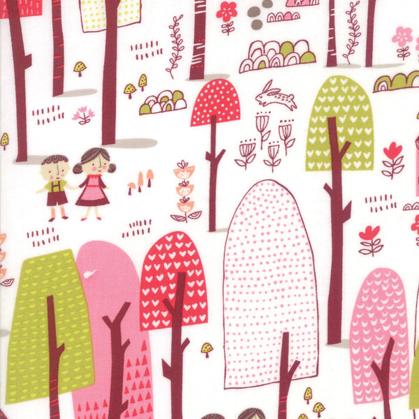 Just Another Walk in the Woods Childrens Forest on Cream by Stacy Iest Hsu for Moda Fabrics 20521-11