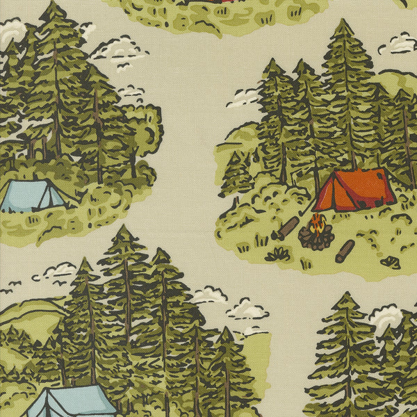 The Great Outdoors Vintage Camping  in Sand by Stacy Iest Hsu 20880-12