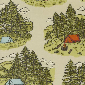 The Great Outdoors Vintage Camping  in Sand by Stacy Iest Hsu 20880-12