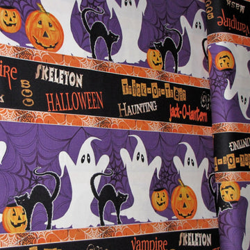 Spooky Spectacular Boarder Stripe by Wilmington Prints