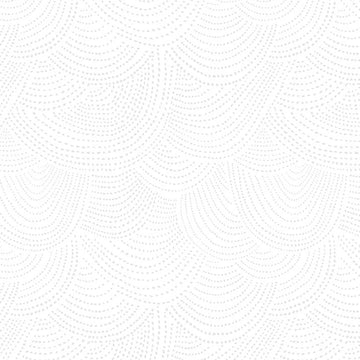 Scallop Dot in Porcelain by Dear Stella, tone on tone white dotted scallop fan texture
