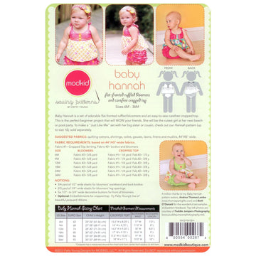 Baby Hannah Sewing Pattern by Modkid - sewing pattern envelope front