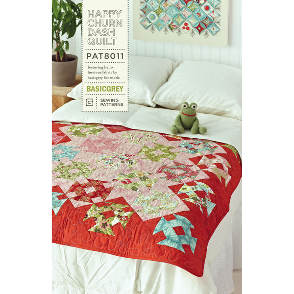 Happy Churn Dash Quilt for Basic Grey Sewing Patterns