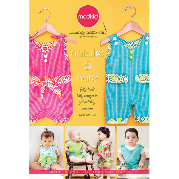 Natalie & Nate Baby Romper Sewing Pattern by Patty Young for Modkid