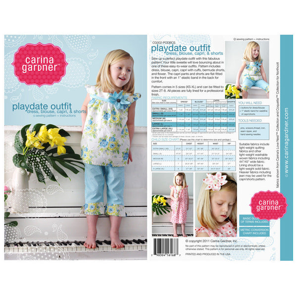 Playdate Outfit Sewing Pattern by Carnia Gardner