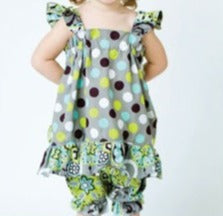 Ruffle Swing Top and Doll Top sizes 3m-10 by Little Lizard King