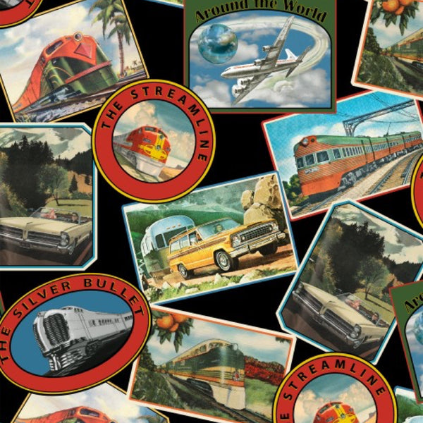 Planes, Trains and Automobiles Travel Photos by Windham Fabrics