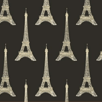 I Dream of Paris Eiffel Tower on Black by Windham Fabrics