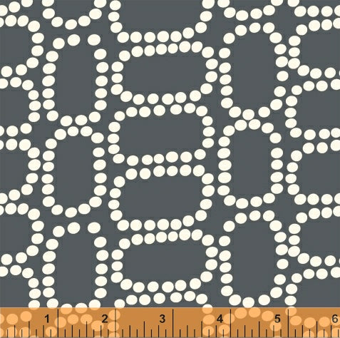 Downtown Dotten Ovals in Grey by LB Krueger for Windham Fabrics