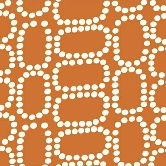 Downtown Dotted Ovals on Orange by Windham Fabrics
