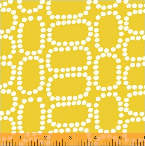 Downtown Dotten Ovals in Yellow by Windham Fabrics