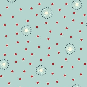 Wallflowers Scattered Seeds in Aqua by Windham Fabrics