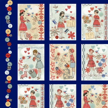 Handmade Girl Block 24" Panel by Windham Fabrics
