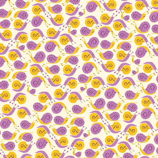 Far Far Away Snails in Purple by Heather Ross for Windham Fabrics 30' x 44"