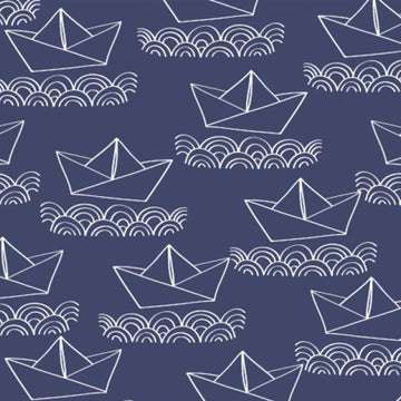 Ahoy Matey Sailboats Fabric on Navy by Windham Fabrics