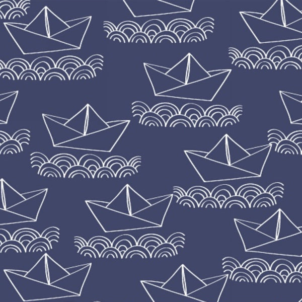 Ahoy Matey Sailboats Fabric on Navy by Windham Fabrics