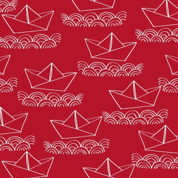 Ahoy Matey Sailboats Fabric on Red by Windham Fabrics 40154-3