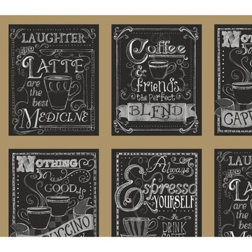 Blend Coffee Blocks 22 inch Panel by Windham Fabrics 40319-X