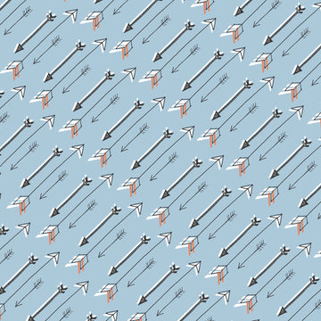 Desk Job Doodles on Blue by Windham Fabrics