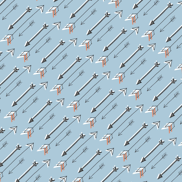 Desk Job Doodles on Blue by Windham Fabrics