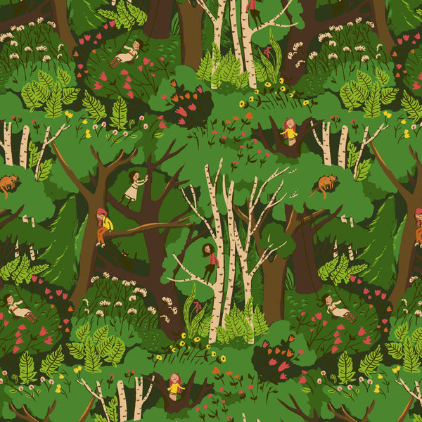 20th Anniversary Climbing Trees in Green by Heather Ross