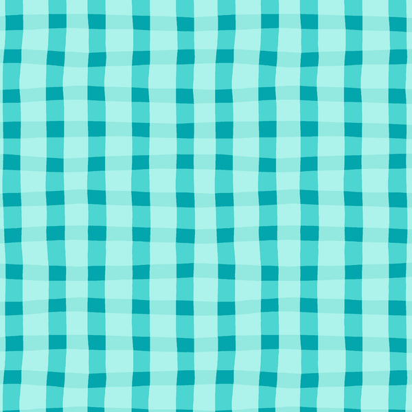 ANIMAL ABCs Plaid in Blue by Whistler Studios for Windham Fabrics