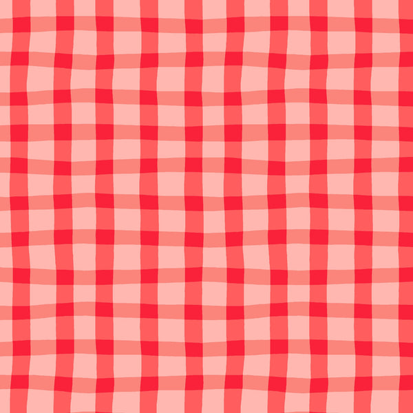 ANIMAL ABCs Plaid in Red by Whistler Studios for Windham Fabrics