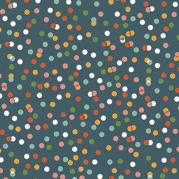 Party Animals Confetti Dots on Teal by Petit Collage for Windham Fabrics