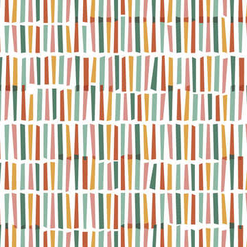 Party Animals Stripe on White by Petit Collage for Windham Fabrics