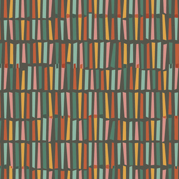 Party Animals Stripe on Charcoal by Petit Collage for Windham Fabrics