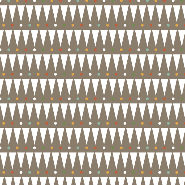 Party Animal Party Stipe on Brown by Petite Collage for Windham Fabrics