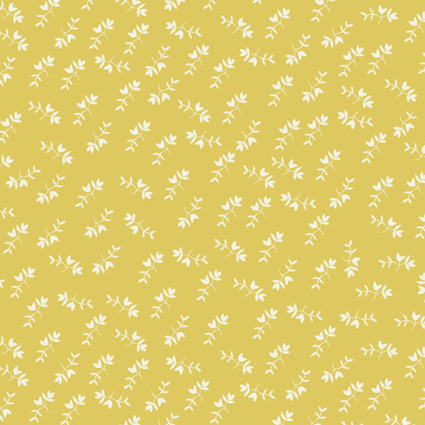 Maribel Mono Floral in Yellow by Annabel Wrigley for Windham Fabrics