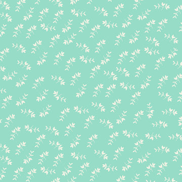 Maribel Mono Floral in Turquoise by Annabel Wrigley for Windham Fabrics