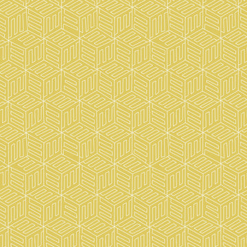 Maribel Mono Box in Yellow by Annabel Wrigley for Windham Fabrics
