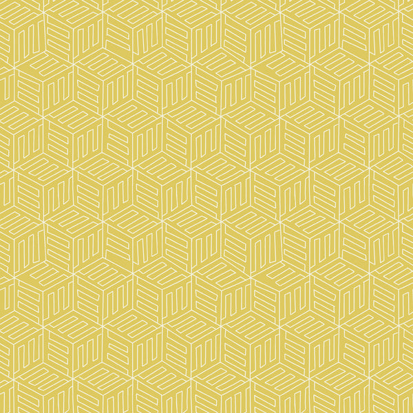 Maribel Mono Box in Yellow by Annabel Wrigley for Windham Fabrics