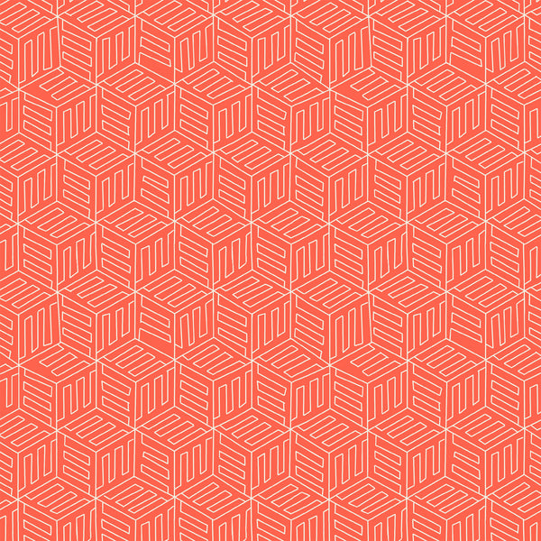 Maribel Mono Box in Coral by Annabel Wrigley for Windham Fabrics
