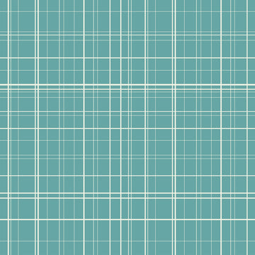 Maribel Fine Line Plaid in Turquoise by Annabel Wrigley for Windham Fabric