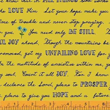 Meriwether Whatever is Love in Golden by Windham, quilting cotton