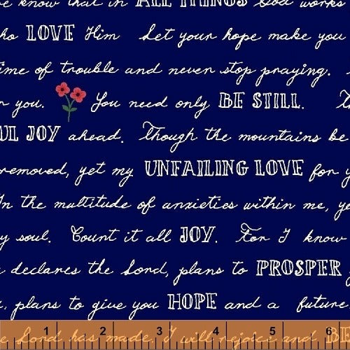 Meriwether Whatever is Love in Nightfall by Windham, quilting cotton