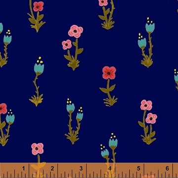 Meriwether Folk Fleur in Nightfall by Windham, quilting cotton