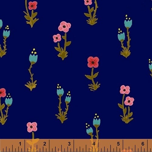 Meriwether Folk Fleur in Nightfall by Windham, quilting cotton