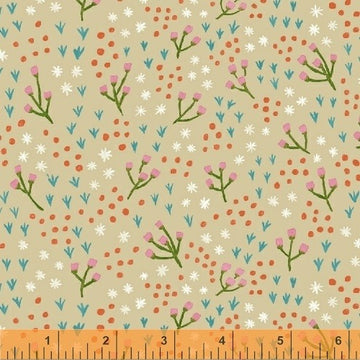 Meriwether Frolic in Oatmeal by Windham, quilting cotton