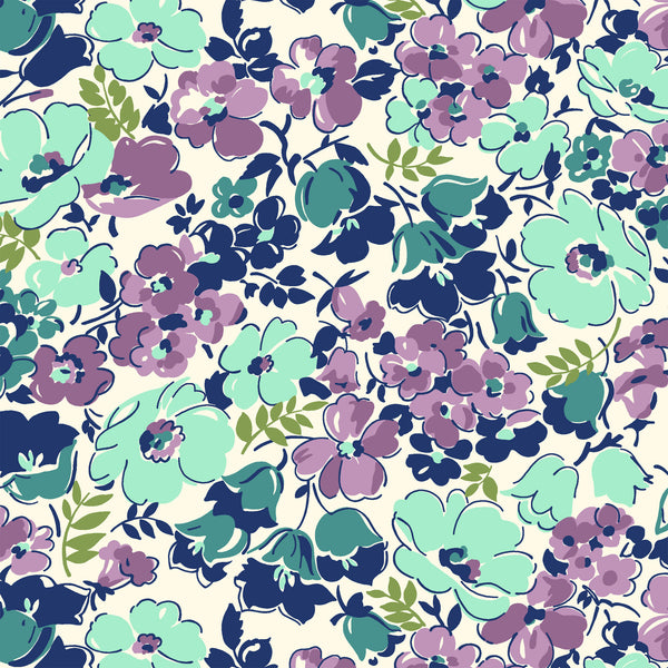Hello Jane Packed Floral Purple