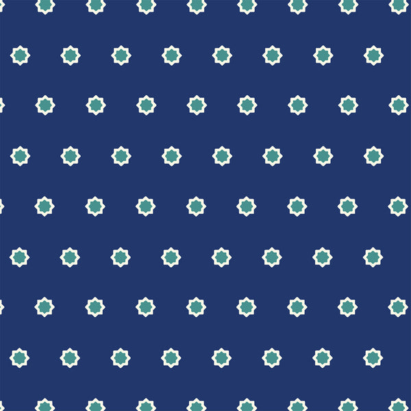 Hello Jane Flower Dot on Navy
