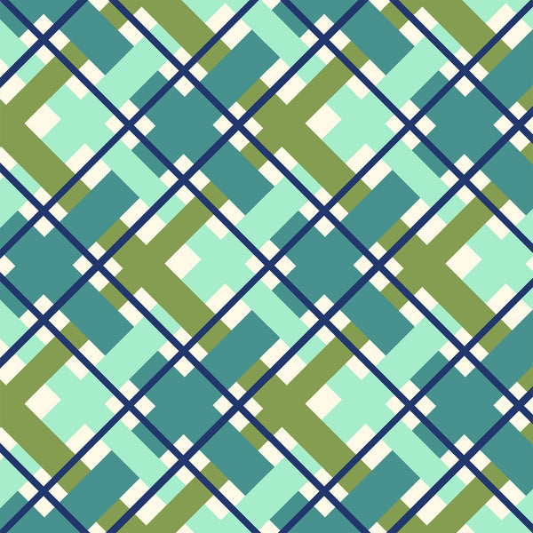 Hello Jane Plaid in Teal