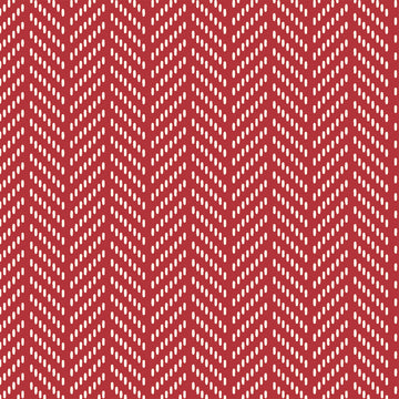 Hello Jane Herringbone on Red