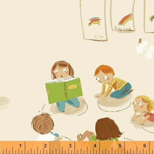 Kindergarten White by Windham, quilting cotton